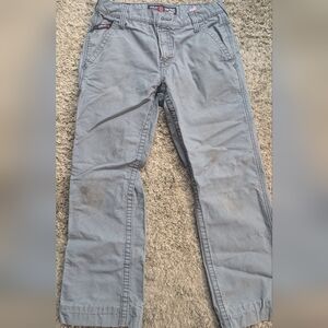 Ariat Mens low rise boot cut FR work pant in gray size 30x32